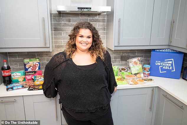 Diet: Amy swapped fizzy drinks, deep fried pizza and chocolate in favour of low calorie meals and light snacks