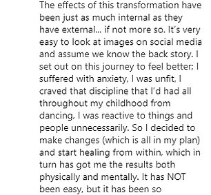 Alongside the contrasting photos, Alexandra penned: 'The best version of ME.'