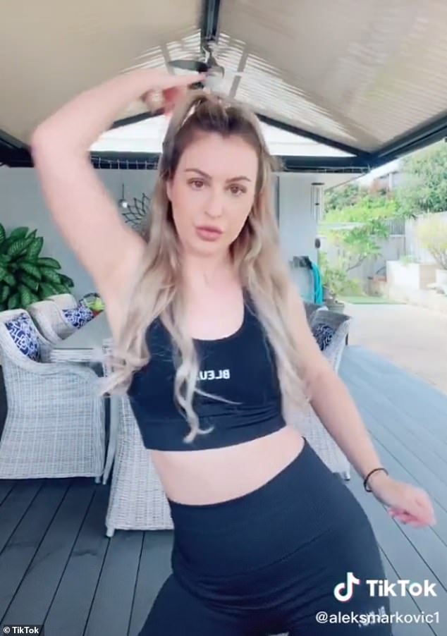 Work it! On TikTok she seductively danced to the Gimme That challenge, which accompanies a short remix of Chris Brown's 2005 hit by the same name