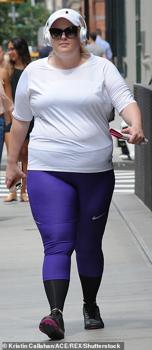 Then: Rebel has lost an estimated 18 kilograms. Here: NYC, 2017