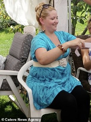 Sarah, seen before her incredible weight loss, aims to liberate others and empower women by showing off her unaltered stomach, butt and legs - yet despite her positivity, not everyone is impressed with the candid photographs