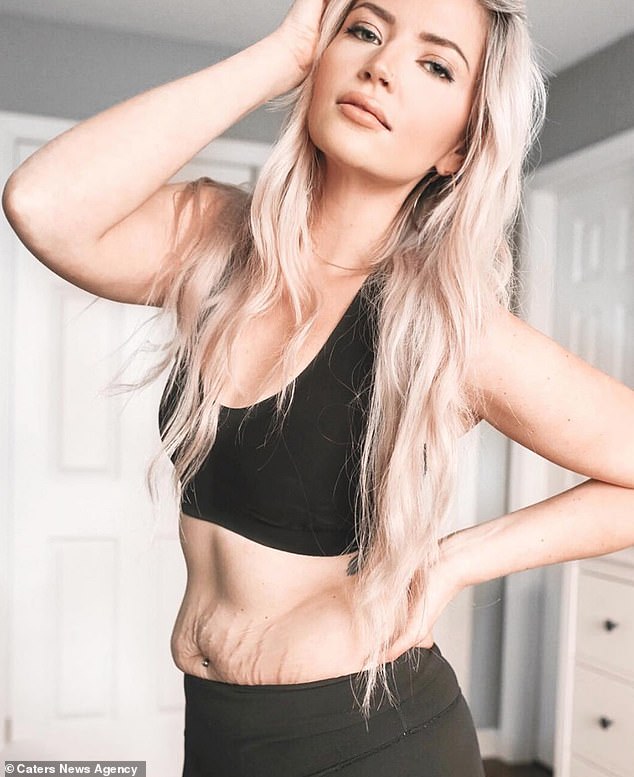 In stunning snaps, the beauty (above) appears to be the picture of confidence in underwear, which showcases her fabulous figure