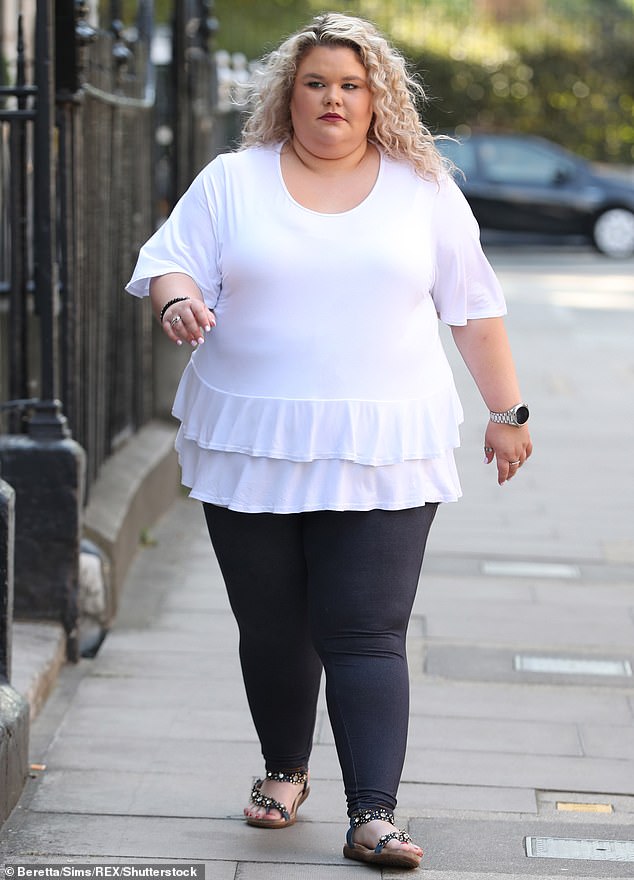 Trolled: Amy had previously been trolled with 'horrible' comments during her Gogglebox days (pictured before shedding three stone in 2018)