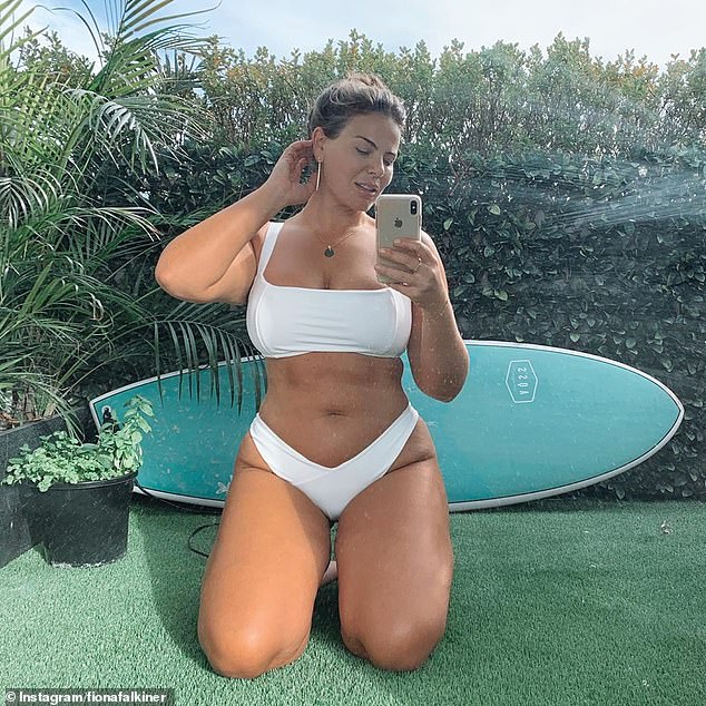 fit: Fiona said that she set herself, 'some personal fitness goals' and is 'now a big fan of working out at home'