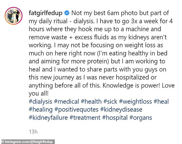 Lexi is out of the hospital but has to get dialysis three times a week for four hours