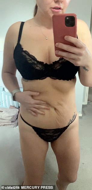 Pictured: Charmaine in the middle of her weight loss