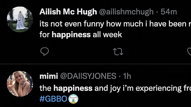 'Bake Off is the calming distraction I need': Viewers were quick to take to Twitter to thank the series for 'bringing back a slice of happiness'