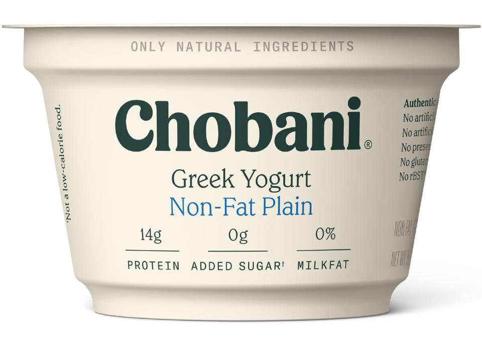 chobani plain non fat greek yogurt